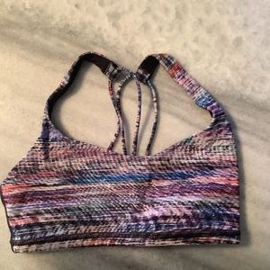 Lululemon Energy Bra, pink and blue